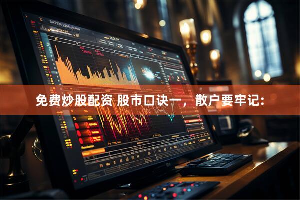 免费炒股配资 股市口诀一，散户要牢记: